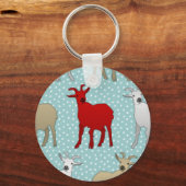 133.赤ヤギ キーホルダー (正面)