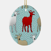 133.赤ヤギ セラミックオーナメント (右)