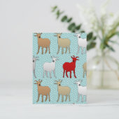 133.赤ヤギ ポストカード (スタンド正面)