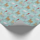 133.赤ヤギ ラッピングペーパー (角)