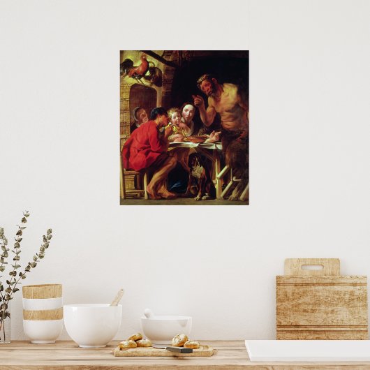 133.農夫とサテュロ ポスター (キッチン)