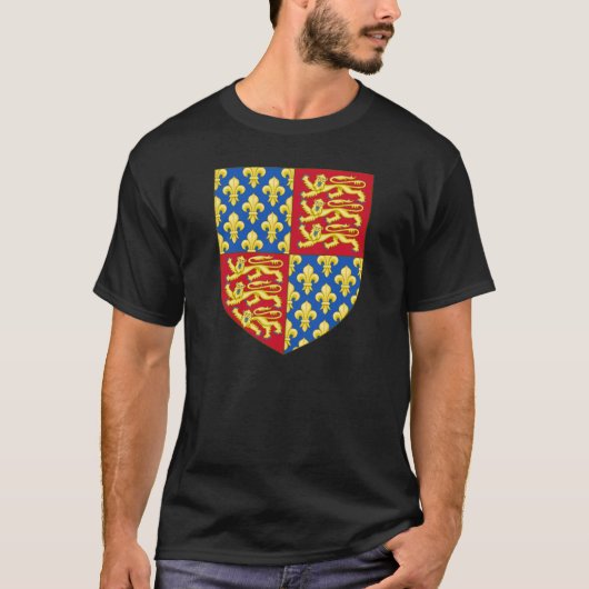 (1340年)イギリスの紋章付き外衣 Tシャツ (正面)
