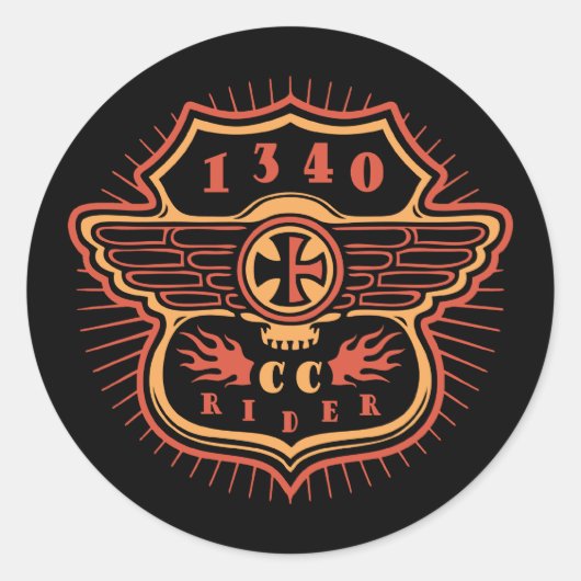 1340ccライダー ラウンドシール (正面)