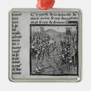 1346年にCrecyの戦い メタルオーナメント