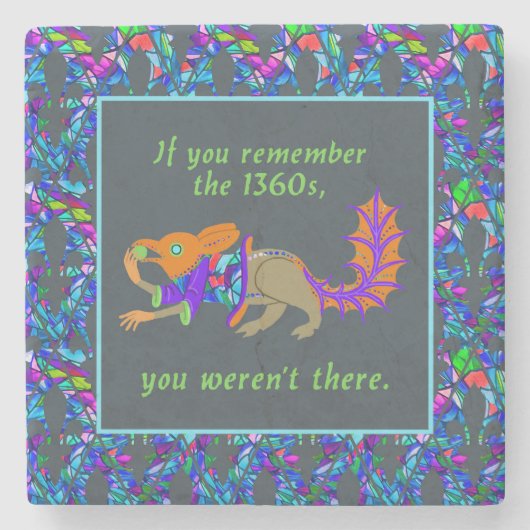 「1360もし年代のことを覚えているだろう…」 ストーンコースター (正面)