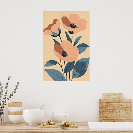 1369フローラ ポスター (キッチン)