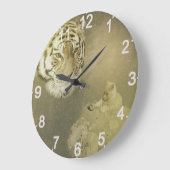 136.トラと子猫の大きな壁時計 ラージ壁時計 (傾斜)