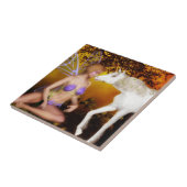 136.一角獣（ユニコーン）と妖精 タイル (側面)