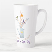 136.孔雀と鴨と雛 カフェラテマグ (右)