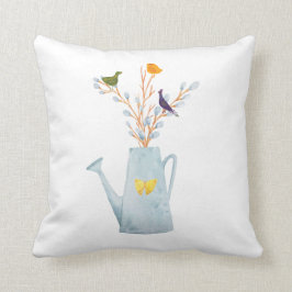 136.孔雀と鴨と雛 クッション