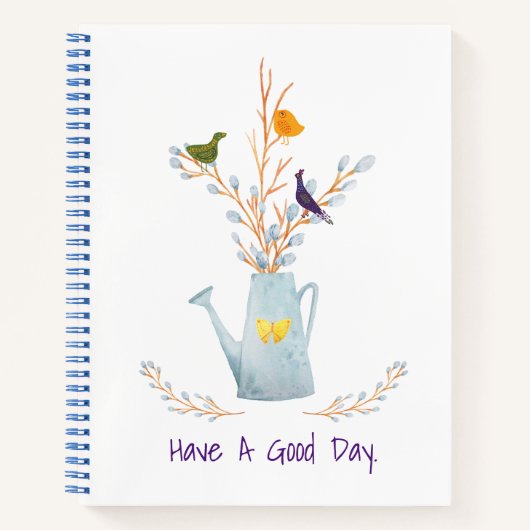 136.孔雀と鴨と雛 ノートブック (正面)