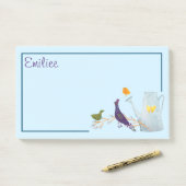 136.孔雀と鴨と雛 ポストイット (デスク)