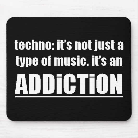 13770テクノ型音楽中毒モットプリファレンス マウスパッド (正面)
