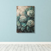 1380 Floral キャンバスプリント (インサイチュ (ウッドフロア))