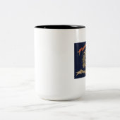 139th NYの有志の歩兵の連隊旗(都市) ツートーンマグカップ (中央)