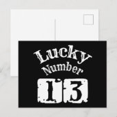 13 - ラッキー13 ポストカード (正面/裏面)