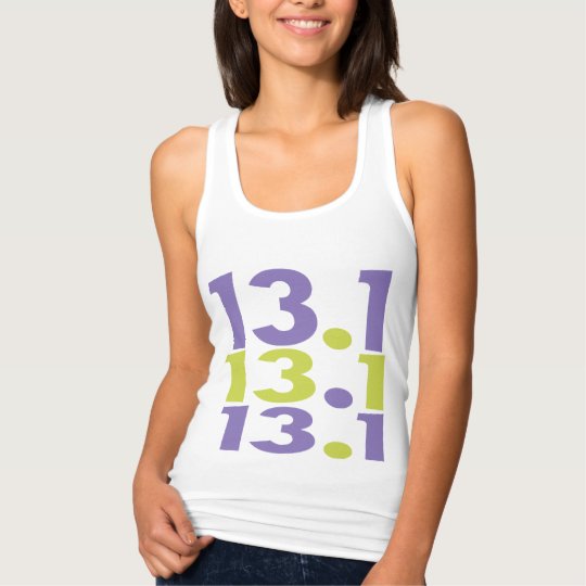 13 1の半分のマラソンレディースracerbackかわいいタンク タンクトップ Zazzle Co Jp