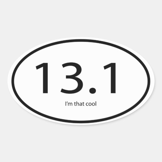 13.1ステッカー 楕円形シール (正面)