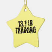 13.1トレーニング中ハーフマラソンランナー割れたガラス セラミックオーナメント (左)