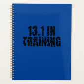 13.1トレーニング中ハーフマラソンランナー割れたガラス プランナー手帳 (正面)