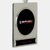 13.1トレーニング抽象芸術ハーフマラソランニングンの シルバープレートバナーオーナメント (右)