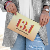 13.1ハーフマラソランニングンの黄はっきりした赤文字 アクセサリーポーチ