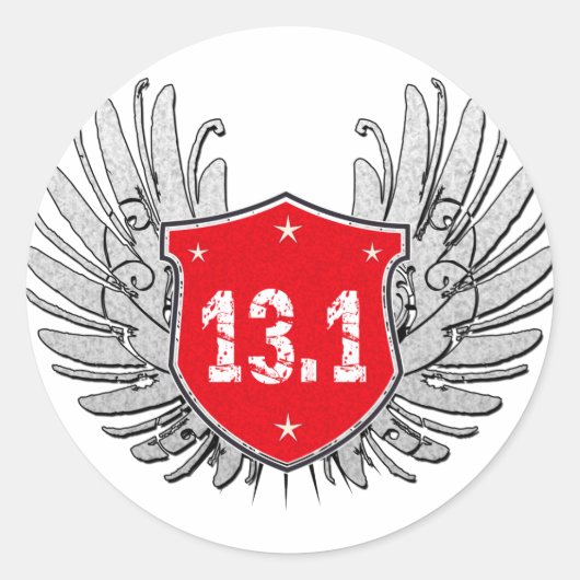 13.1ハーフマラソンシールド ラウンドシール (正面)