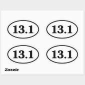 13.1ハーフマラソンランナー楕円 楕円形シール (シート)
