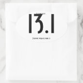 13.1ハーフマラソン 楕円形シール (バッグ)