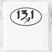 13.1ハーフマラソン 楕円形シール (バッグ)