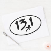 13.1ハーフマラソン 楕円形シール (封筒)