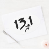 13.1ハーフマラソン 楕円形シール (封筒)