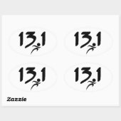 13.1ハーフマラソン 楕円形シール (シート)