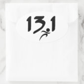 13.1ハーフマラソン 楕円形シール (バッグ)