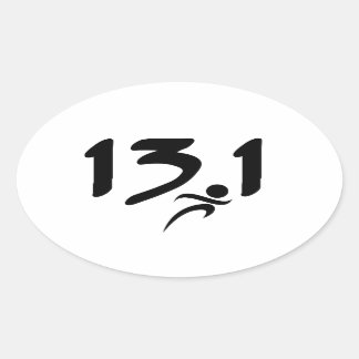 13.1ハーフマラソン 楕円形シール