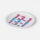 13.1マラソン選手 – ハーフマラソンランナーをテーマにした ペーパープレート (アングル)