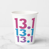 13.1マラソン選手 – ハーフマラソンランナーをテーマにした 紙コップ (裏面)