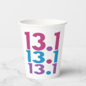 13.1マラソン選手 – ハーフマラソンランナーをテーマにした 紙コップ (正面)