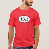 13.1半分のマラソンの楕円形 Tシャツ (正面)