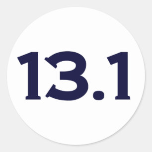 13.1半分のマラソン ラウンドシール