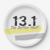 13.1良い半分 – ハーフマラソン走者 ペーパープレート (正面)
