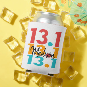 13.1 ハーフマラソンランナー カラフル オーダーメイド 缶クーラー