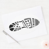 13.1 (1/2 Marathon)走の靴 楕円形シール (封筒)