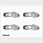 13.1 (1/2 Marathon)走の靴 楕円形シール (シート)