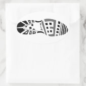 13.1 (1/2 Marathon)走の靴 楕円形シール (バッグ)