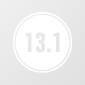 13.1 Half Marathon Running ウィンドウサイン (シート)