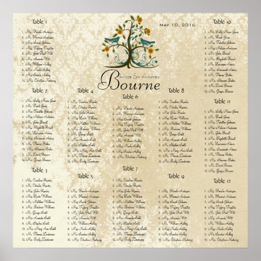 13.20 USDの座席表12表から開始 ポスター (正面)