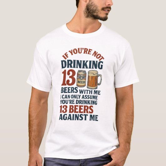 13 Beers or Against Me - Americana Tee Desヴィンテージ Tシャツ (正面)