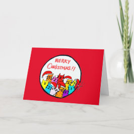 13 - Christmas Cats Card カード