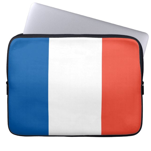 13" Laptoptsce Frankreich Fahne ラップトップスリーブ (正面)